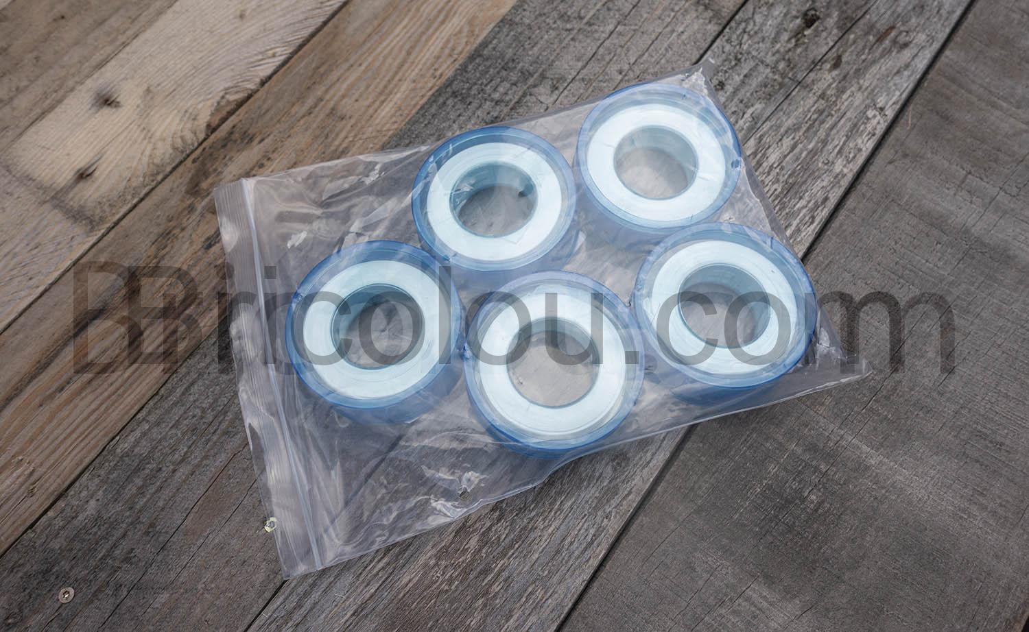 5 rubans detancheite en PTFE 20 mm x 15 m Conseils 1 5 rubans d'étanchéité en PTFE 20 mm x 15 m - Conseils!