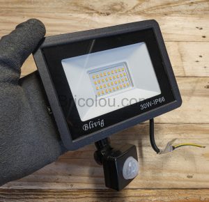 Blivrig Projecteur Extérieur LED 30W blanc chaud Détecteur de Mouvements
