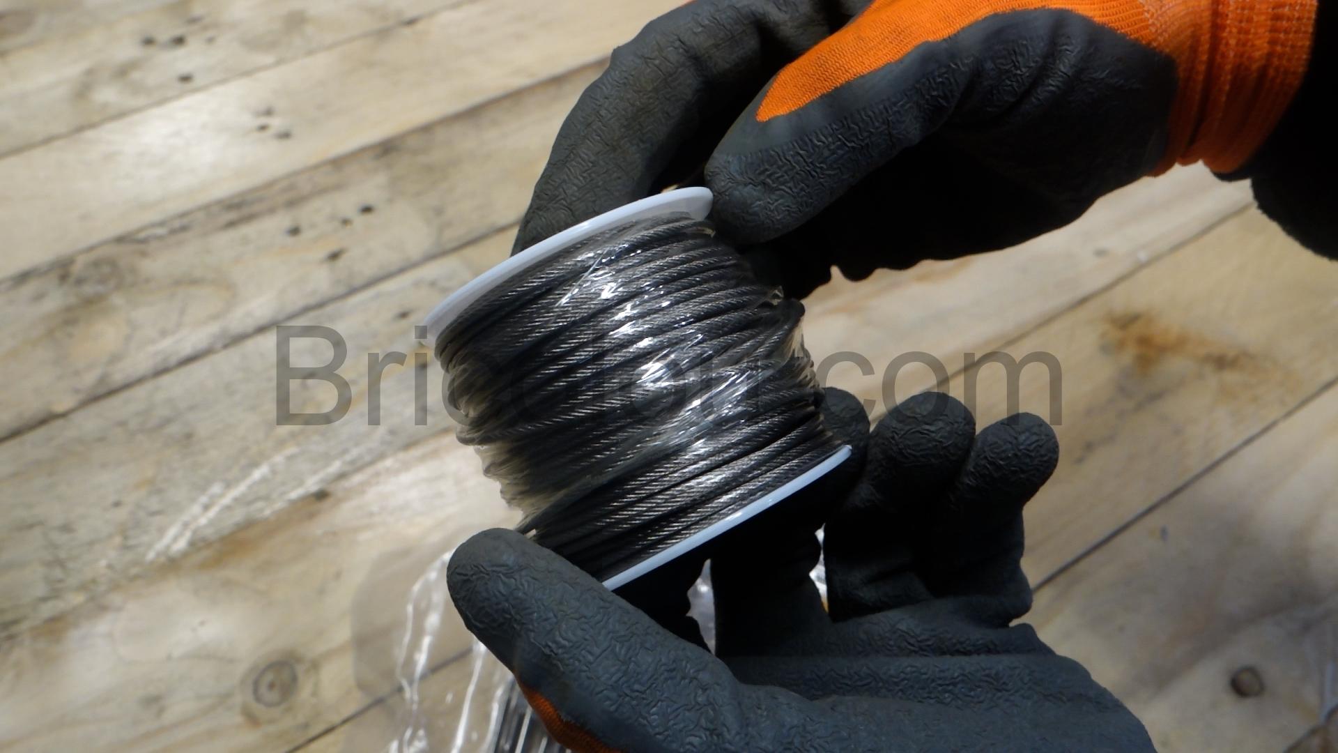 Kit fixation câble acier inox diamètre 1.5 mm