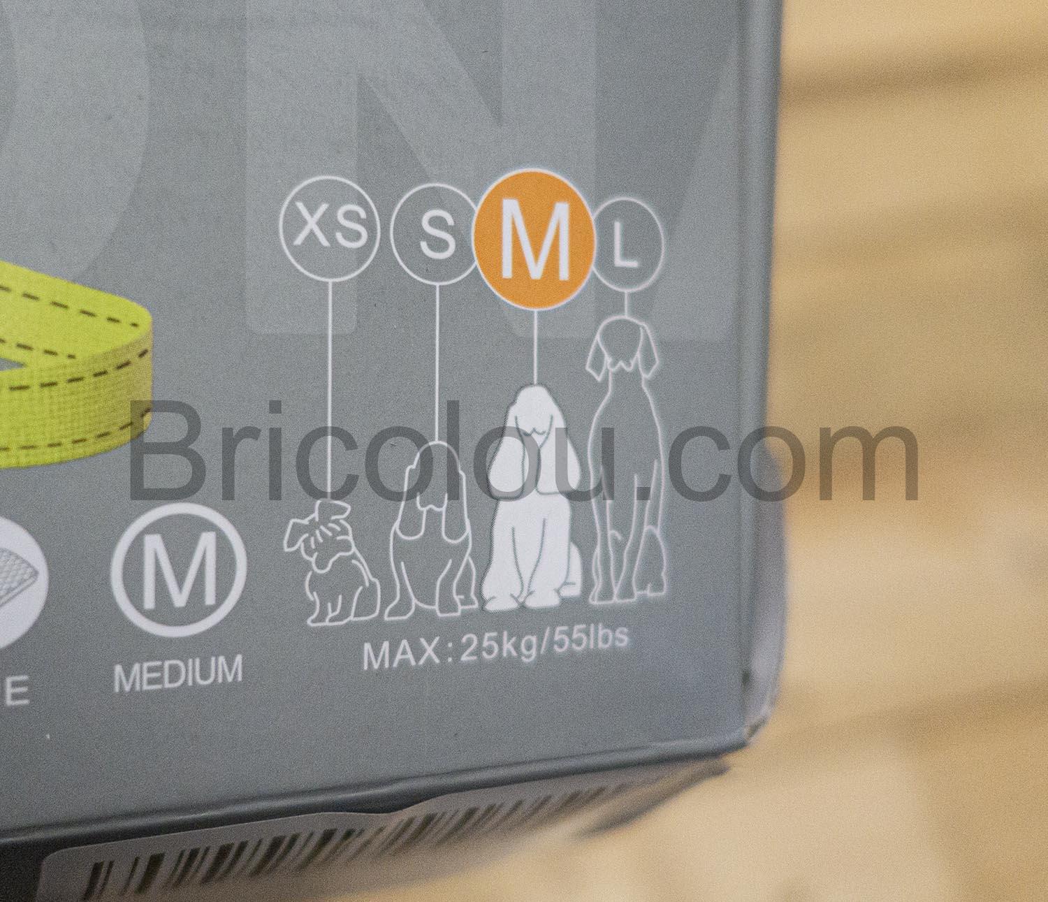 Laisse retractable 5m Enrouleur reflechissant nylon fluo Laisse rétractable 5m Enrouleur réfléchissant nylon fluo