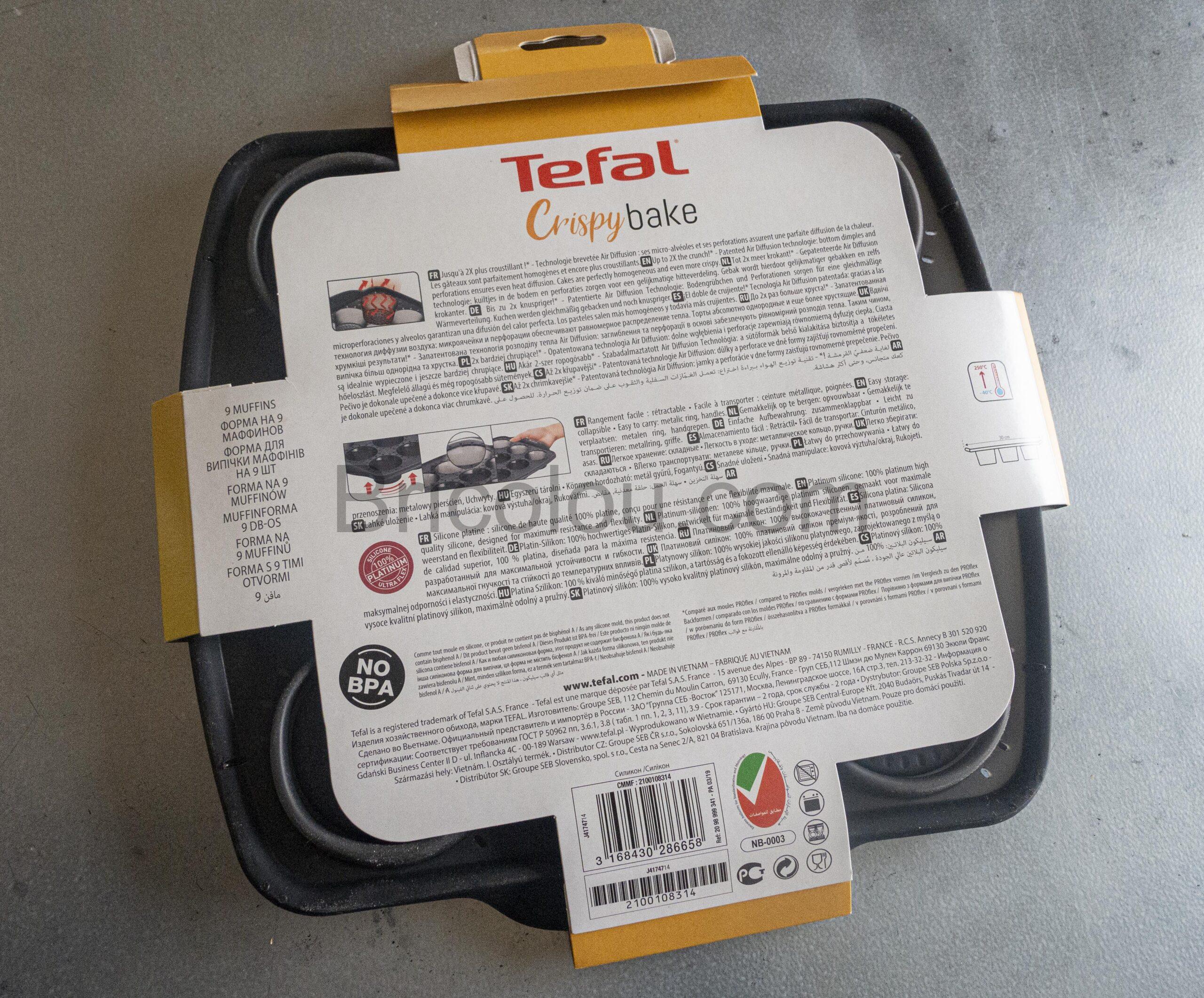 Tefal Crispybake Moule 9 muffins etractable scaled Tefal Crispybake Moule 9 muffins étractable