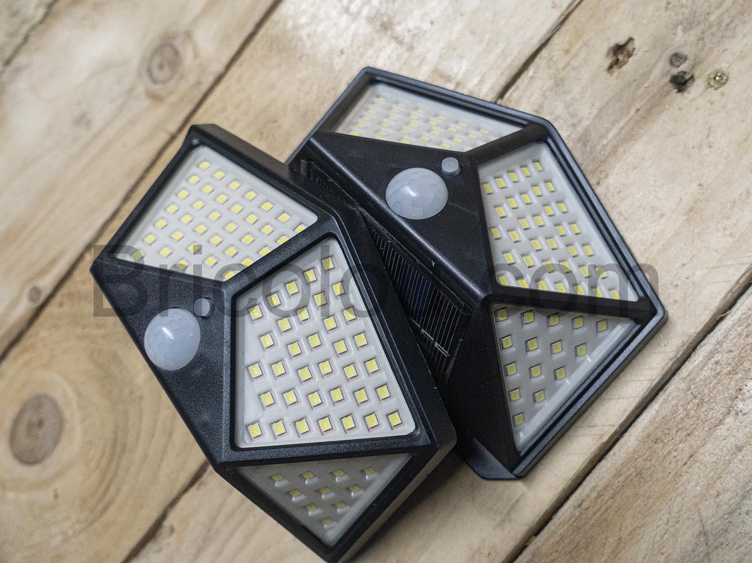 Lampe LED solaire 100LED 2200mAh Detection 270o IP65 Lampe LED solaire 100LED 2200mAh Détection 270º IP65