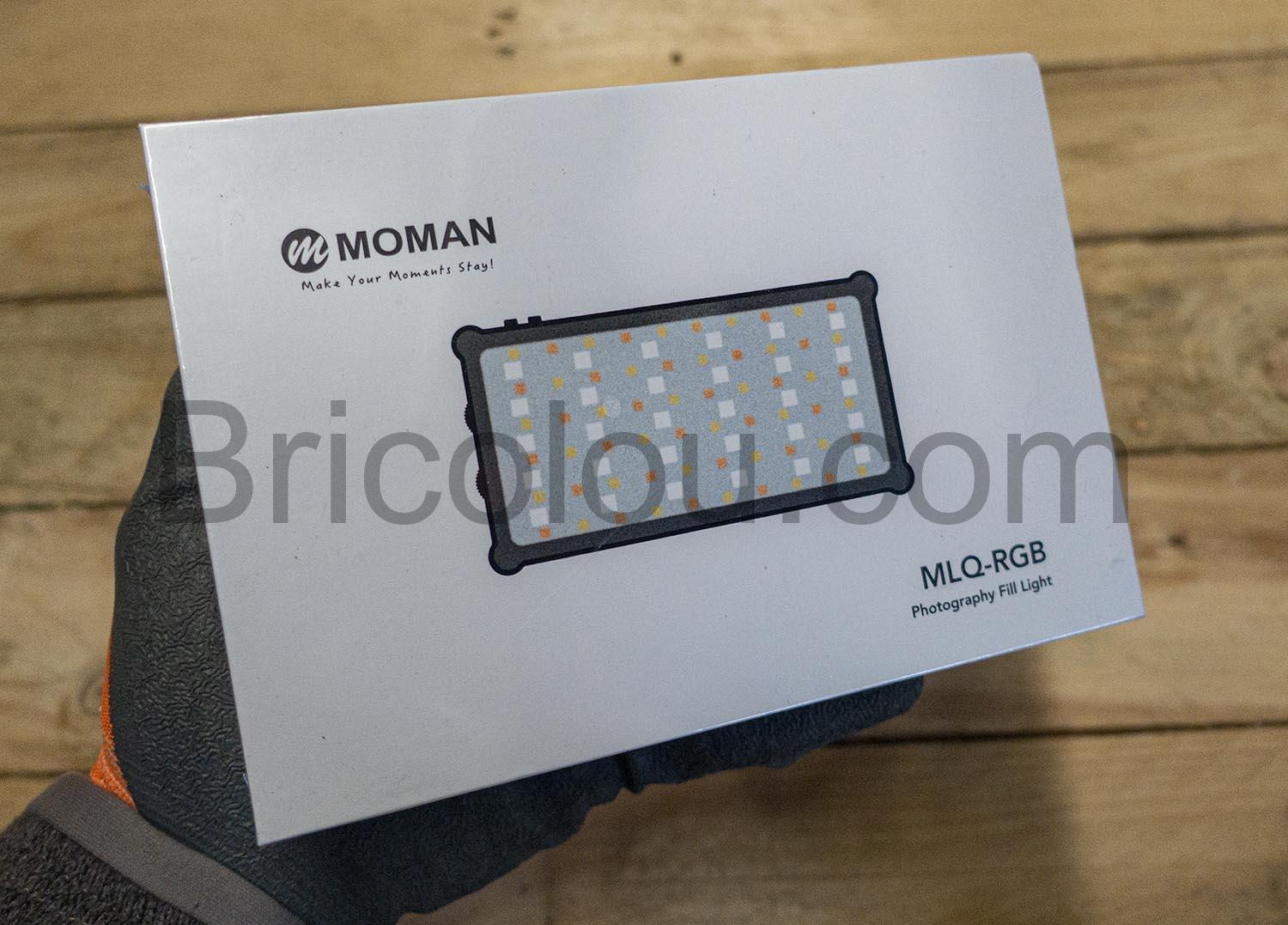 MOMAN MLQ lumiere LED RGBWA 3000K 6500K full spectre rechargeable MOMAN MLQ lumière LED RGBWA 3000K-6500K full spectre rechargeable