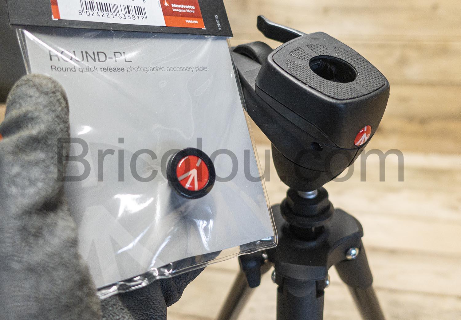 Manfrotto MKCOMPACTCN plate ronde Trepied Manfrotto MKCOMPACTCN plate ronde Trépied