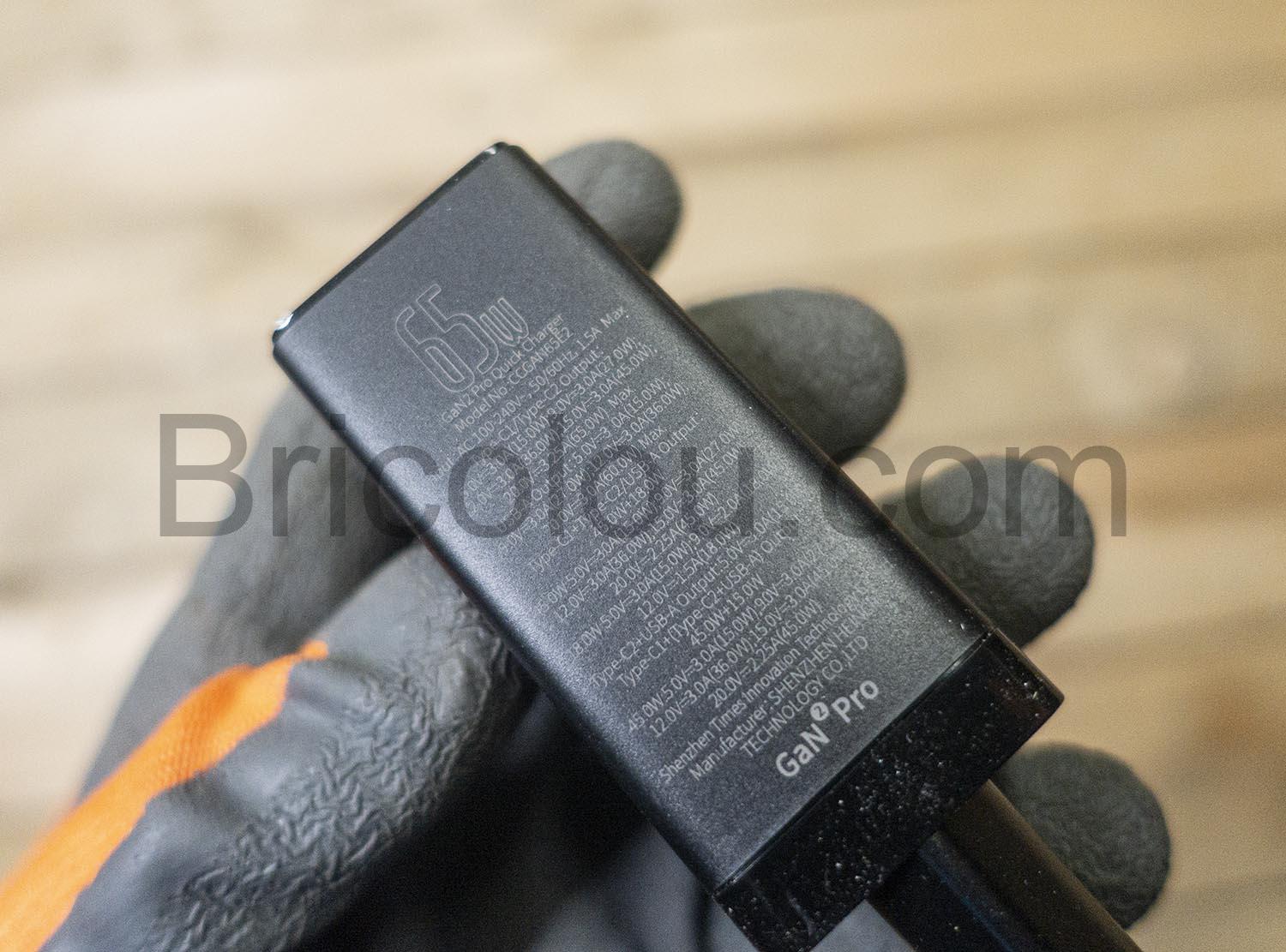 Baseus 65W GaN 2 pro Chargeur QC 4.0 Type C Mini PD Baseus 65W GaN 2 pro Chargeur QC 4.0 Type-C Mini PD