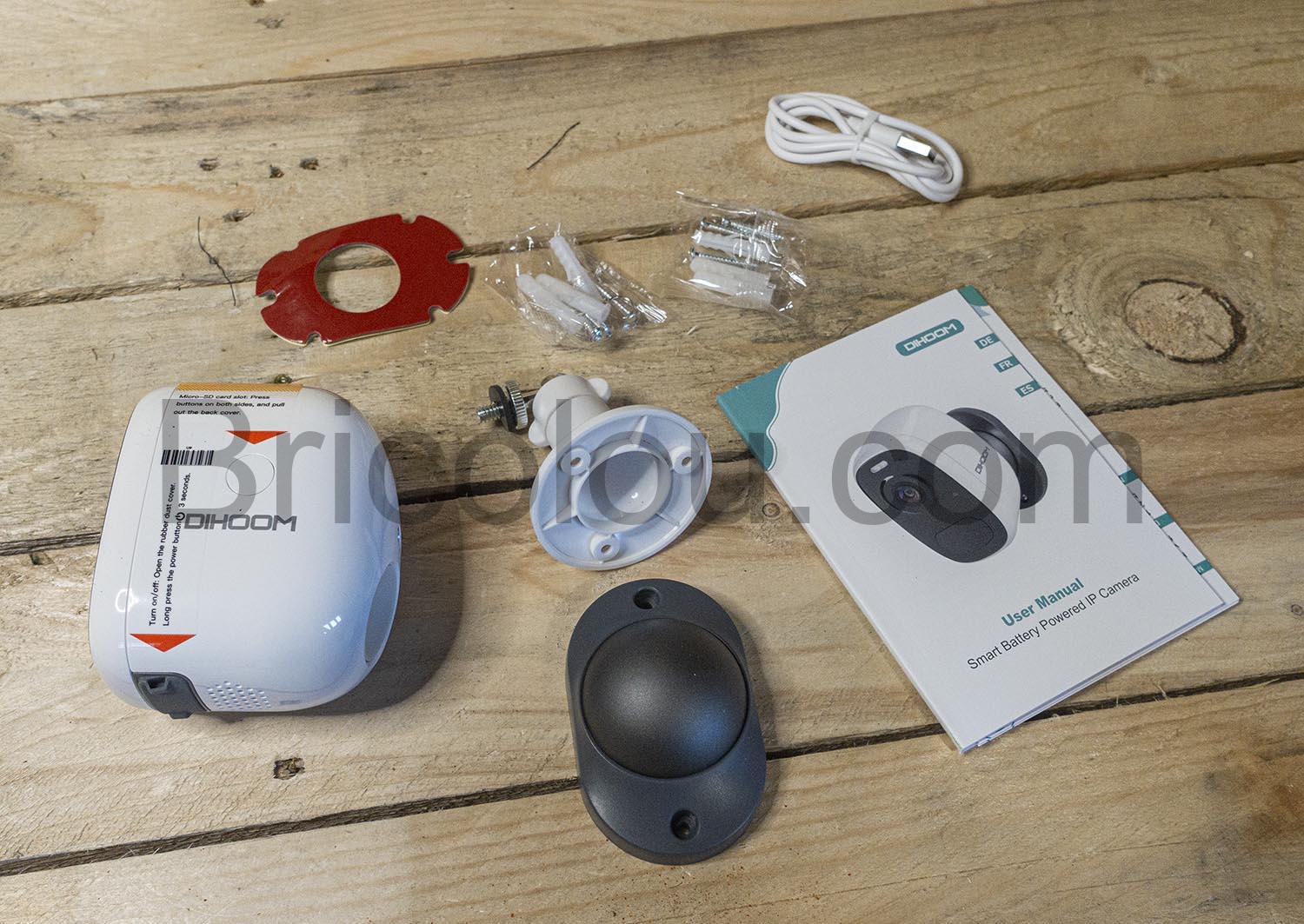 DIHOOM Camera Surveillance WiFi Exterieure sans Fil Stockage Cloud 2K 4MP Rechargeable DIHOOM Camera Surveillance WiFi Extérieure sans Fil Stockage Cloud 2K 4MP Rechargeable