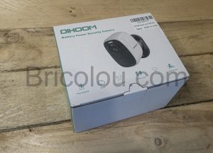 DIHOOM Camera Surveillance WiFi Extérieure sans Fil Stockage Cloud Micro SD 2K 4MP Rechargeable