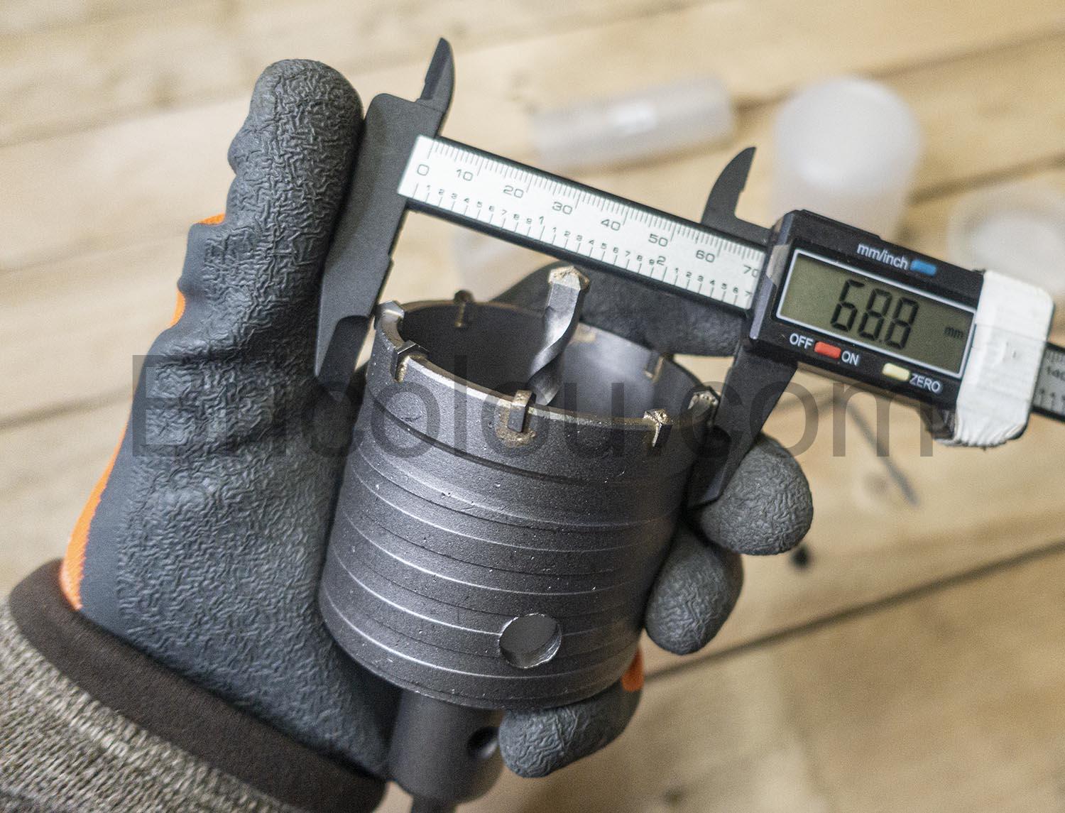 Flintronic scie cloche 68 mm trepan carotteuse SDS Plus Flintronic scie cloche 68 mm trépan carotteuse SDS Plus