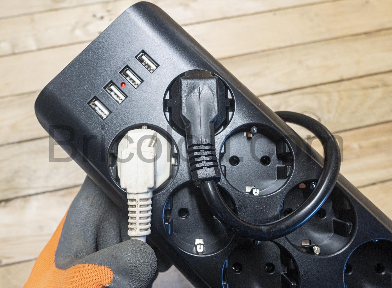 Miljoona Multiprise Parasurtenseur Parafoudre USB Miljoona Multiprise Parasurtenseur Parafoudre USB