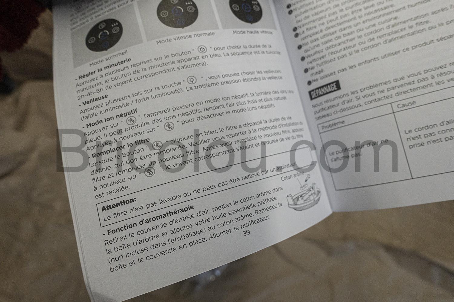 SuperDuomishu Purificateur Air Filtre HEPA H13 Poussiere Pollen Fumee Odeurs SuperDuomishu Purificateur Air Filtre HEPA H13 Poussière Pollen Fumée Odeurs