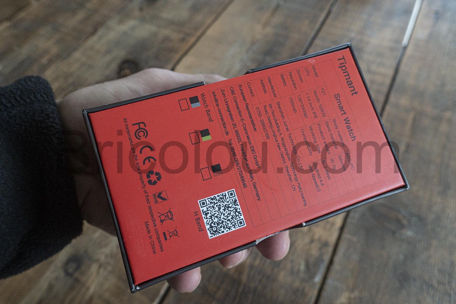 Tipmant Montre Connectee IP68 Etanche Ecran IPS tactile Cardio Podometre Reveil Tipmant Montre Connectée IP68 Etanche Écran IPS tactile Cardio Podomètre Réveil