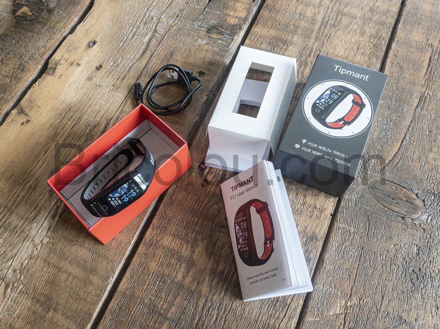 Tipmant Montre IP68 Etanche Ecran IPS tactile Cardio Podometre Reveil Notifications Tipmant Montre IP68 Etanche Écran IPS tactile Cardio Podomètre Réveil Notifications