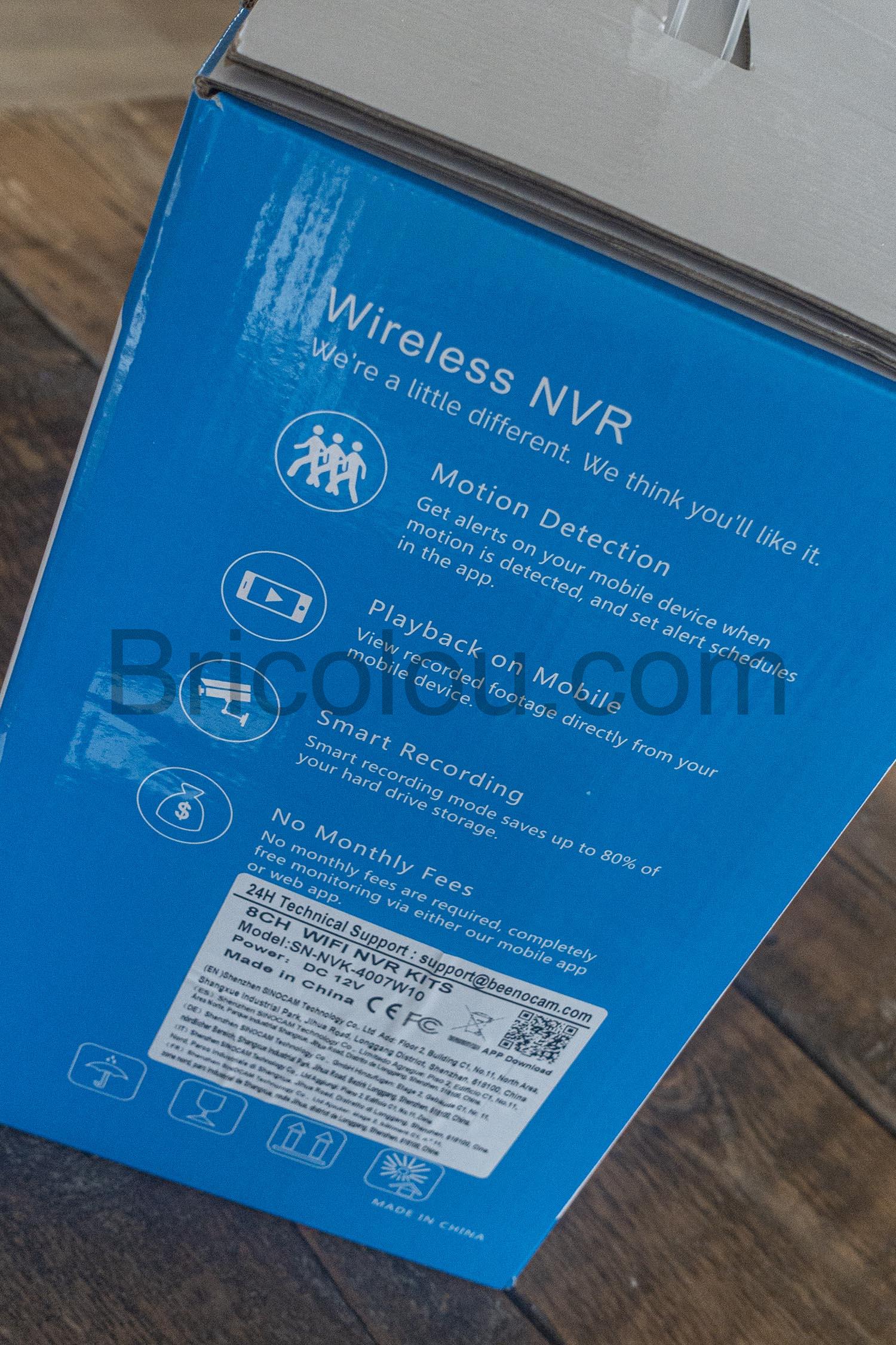 BEENOCAM Kit Camera WiFi Surveillance sans Fil IP66 Enregistreur 1TB HDD BEENOCAM Kit Caméra WiFi Surveillance sans Fil IP66 Enregistreur 1TB HDD