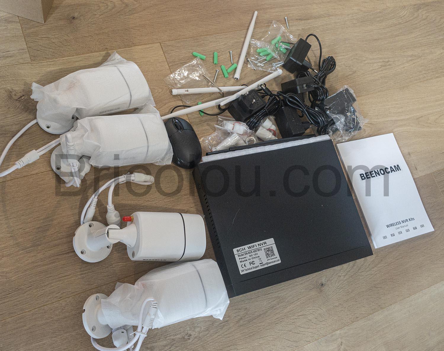 BEENOCAM Kit Camera WiFi Video Surveillance sans Fil IP66 BEENOCAM Kit Caméra WiFi Vidéo Surveillance sans Fil IP66