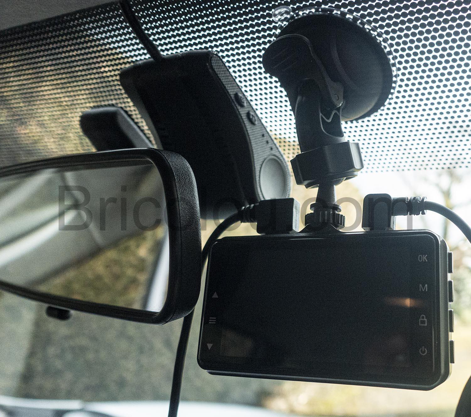 Dashcam: Rétroviseur double caméra de sécurité voiture avec Camera