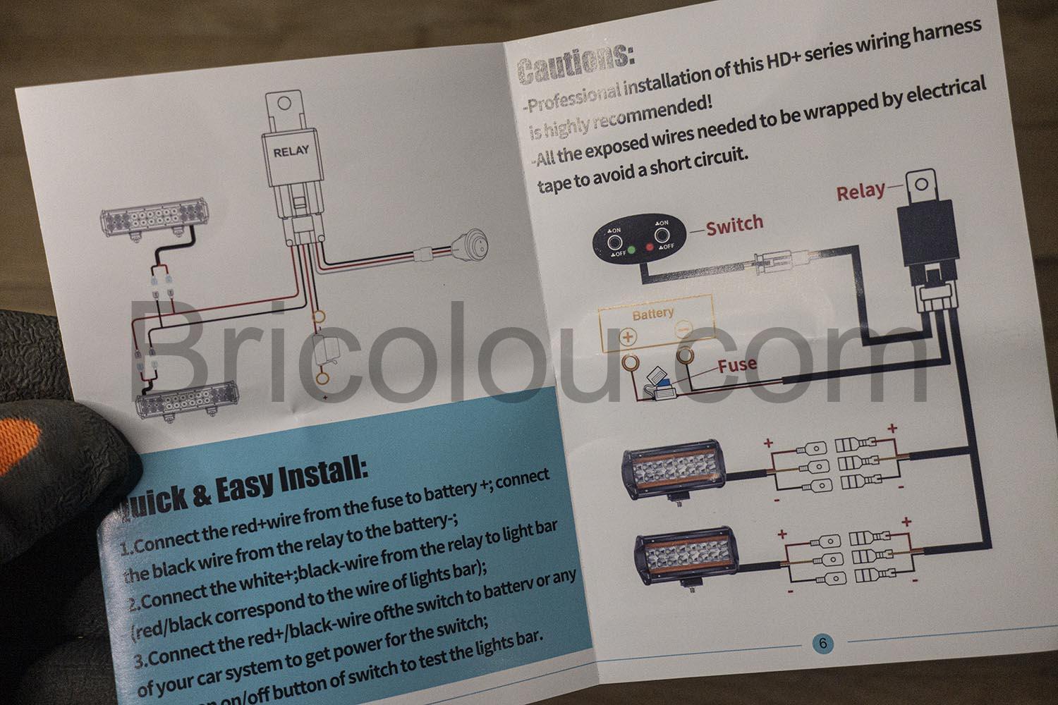 DSC7935 MONDEVIEW Phare de Travail LED 55W 12000LM 6000K IP67 Feu Additionnel