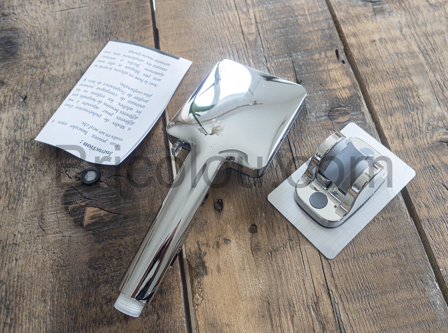 Jesgtady large Pommeau douche 6 Modes support autocollant Jesgtady large Pommeau douche 6 Modes support autocollant