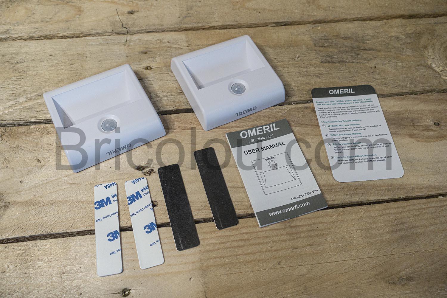 LED Detecteur de Mouvement Lampe de Placard Blanc Chaud AA LED Détecteur de Mouvement Lampe de Placard Blanc Chaud AA