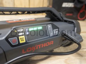 LOKITHOR Démarreur Booster Batterie Gonfleur Compresseurs air 12V Lampe LED