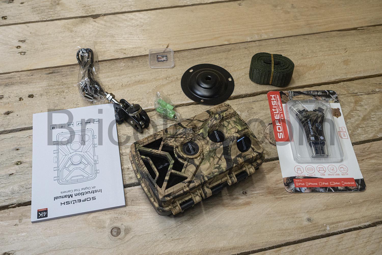 SOFELISH Trail Camera Chasse 4K 24MP Infrarouge Nocturne Carte Memoire 32G Lecteur video Surveillance Piege photo time lapse SOFELISH Trail Camera Chasse 4K 24MP Infrarouge Nocturne Carte Mémoire 32G Lecteur vidéo Surveillance Piège photo time-lapse