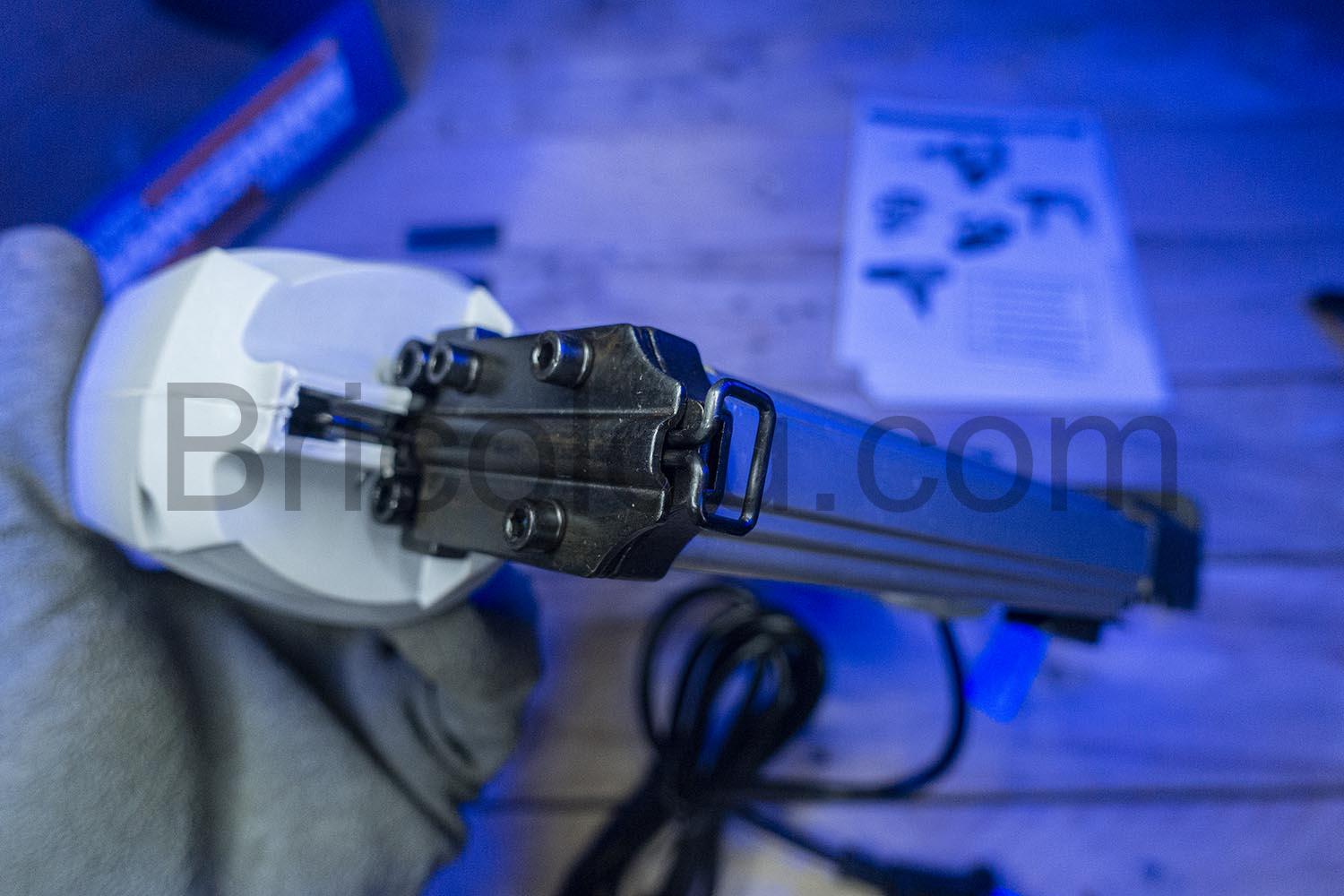 Bruder Mannesmann Agrafeuse cloueuse electrique M12420 tete Brüder Mannesmann Agrafeuse-cloueuse électrique M12420 tete