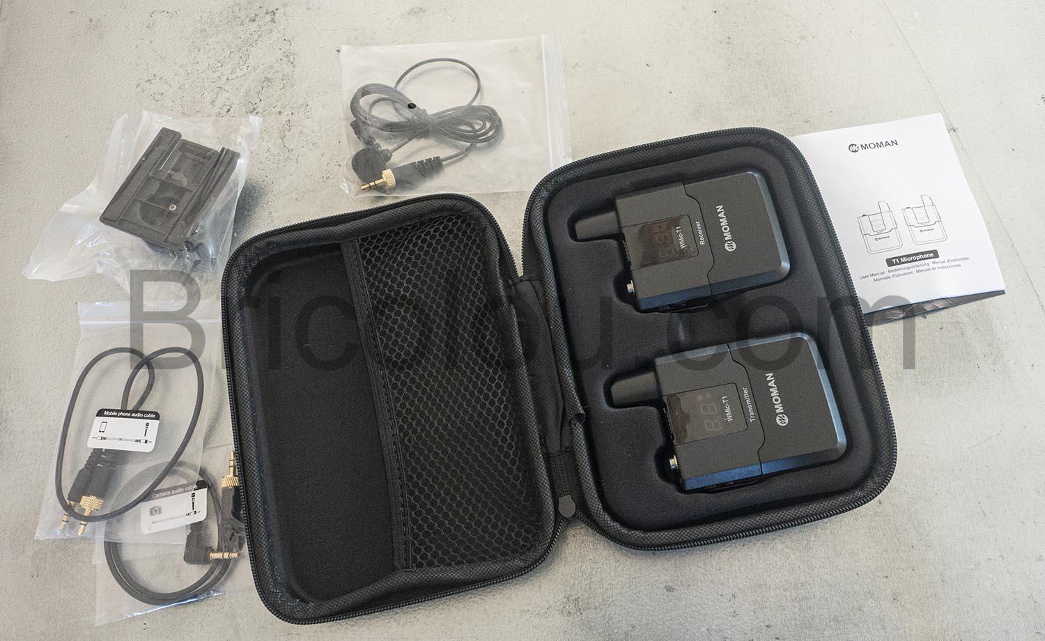 MOMAN Micro HF WMic T1 Microphone Cravate UHF Emetteur Recepteur 16 canaux Transmission 50m MOMAN Micro HF WMic T1 Microphone Cravate UHF Émetteur Récepteur 16 canaux Transmission 50m
