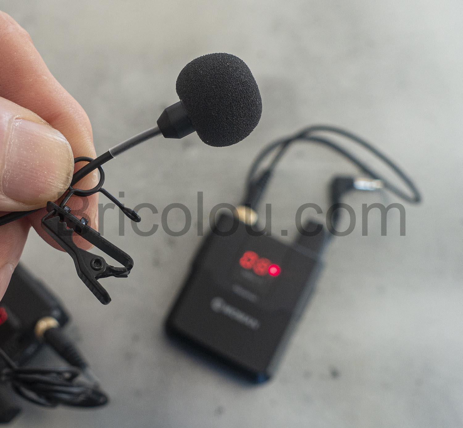 Microphone sans fil UHF Micro-cravate-cravate Microphone interview