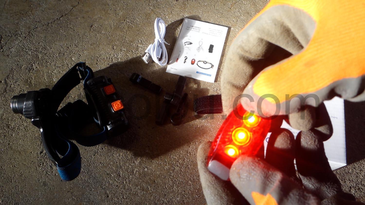 PEMOTech Lampe Frontale Rechargeable Torche LED Blanc Rouge PEMOTech Lampe Frontale Rechargeable Torche LED Blanc Rouge