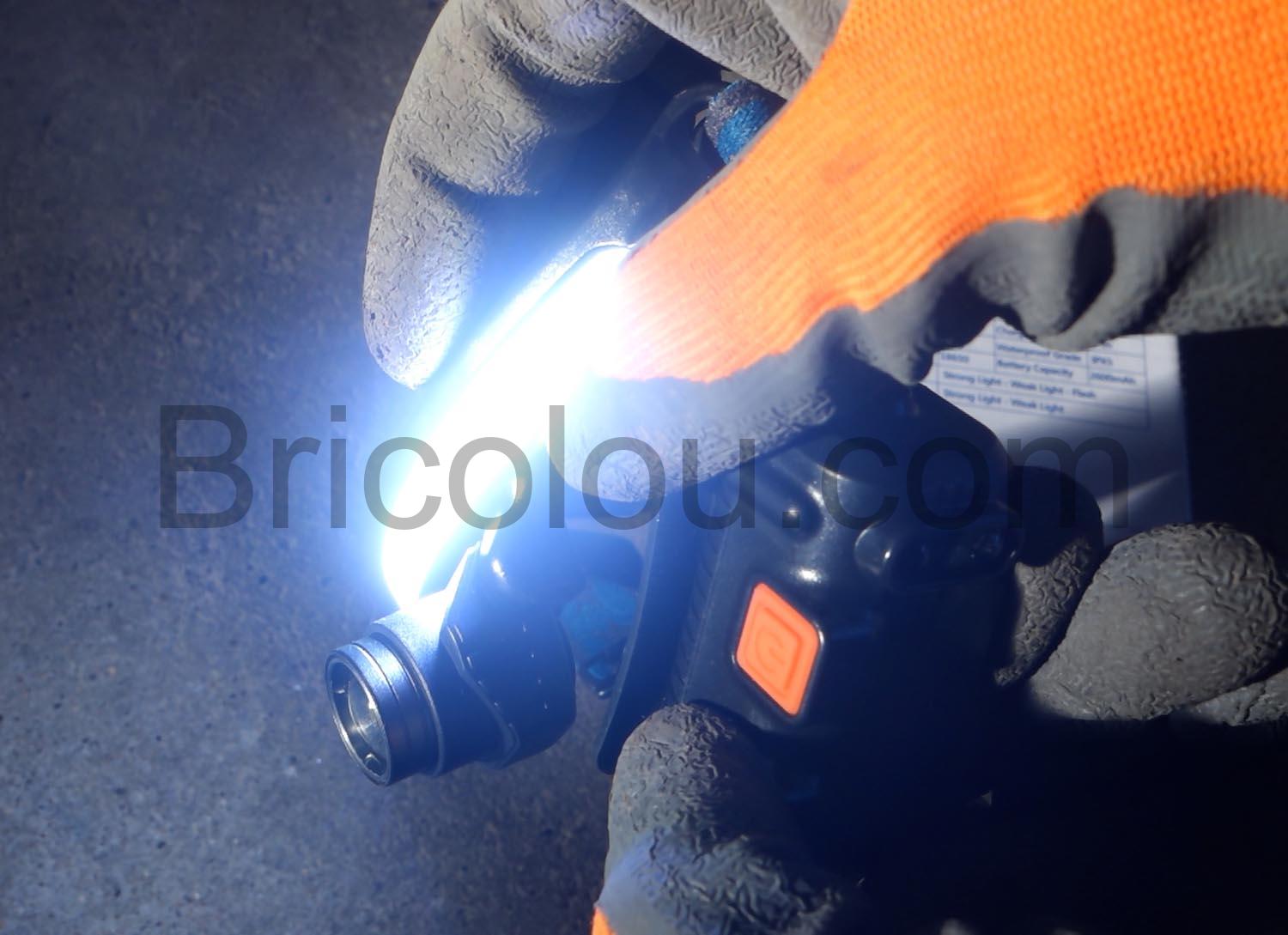 PEMOTech Lampe Frontale Rechargeable Torche LED Blanc Rouge PEMOTech Lampe Frontale Rechargeable Torche LED Blanc Rouge