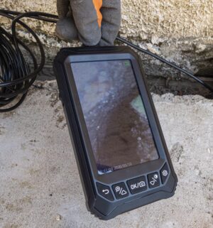 SGAINUL Endoscope double Caméra Objectif 1080P Ecran IPS 5 Pouces LED Réglables Carte 32 Go