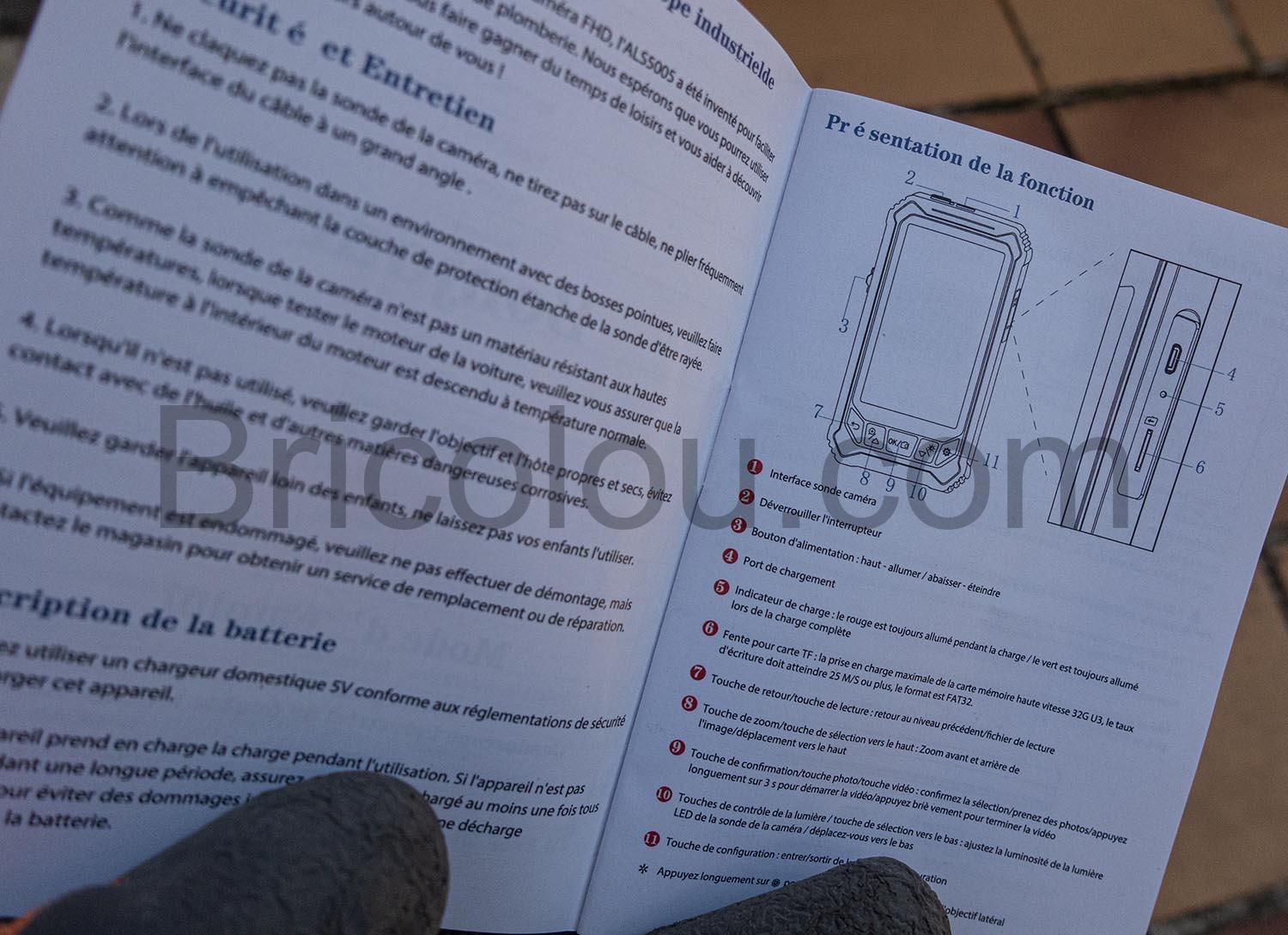 SGAINUL Endoscope double Objectif 1080P Ecran IPS 5 Pouces LED Reglables IP67 Carte 32 Go cable 5m SGAINUL Endoscope double Objectif 1080P Ecran IPS 5 Pouces LED Réglables IP67 Carte 32 Go câble 5m