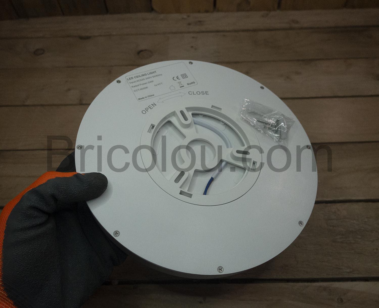 IAB Luminaire Plafonnier LED 24W 4500K Lampe Plafond IP44 garage IAB Luminaire Plafonnier LED 24W 4500K Lampe Plafond IP44 garage