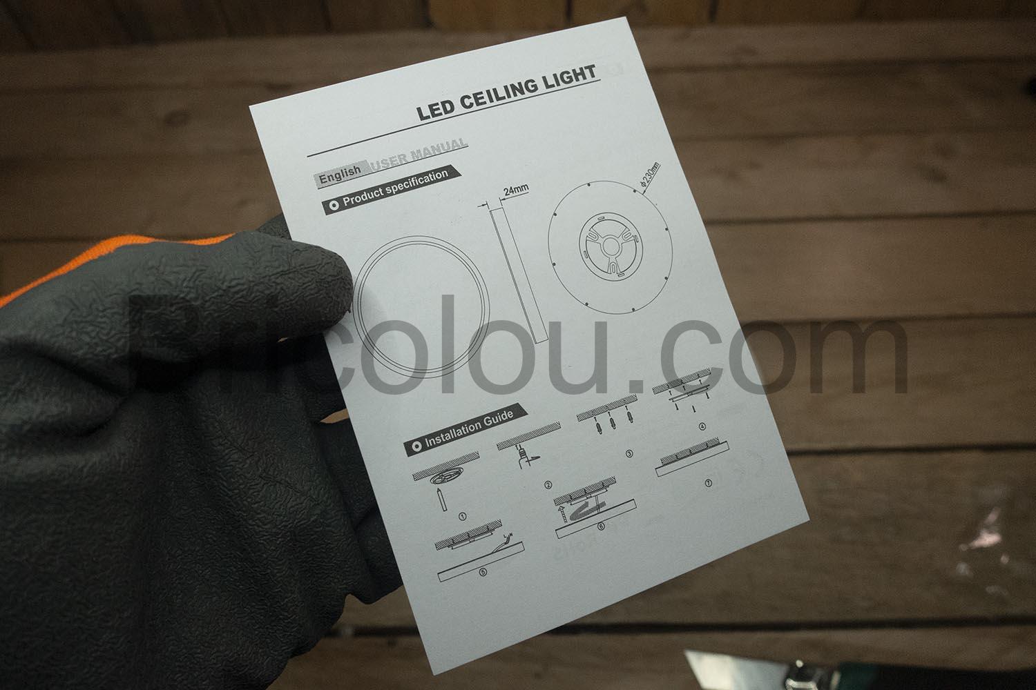 IAB Luminaire Plafonnier LED 24W 4500K Lampe Plafond IP44 IAB Luminaire Plafonnier LED 24W 4500K Lampe Plafond IP44