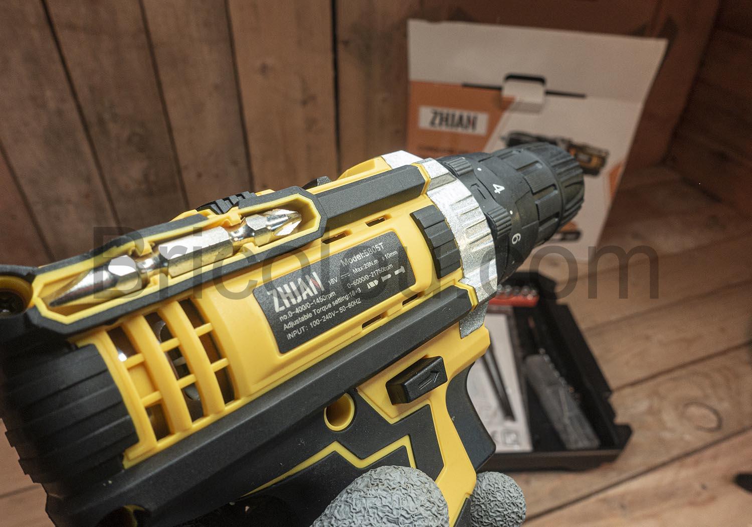 5805T ZHJAN 18V Perceuse sans Fil Perceuse Electrique percussion LED 21V 5805T ZHJAN 18V Perceuse sans Fil Perceuse Electrique percussion LED 21V