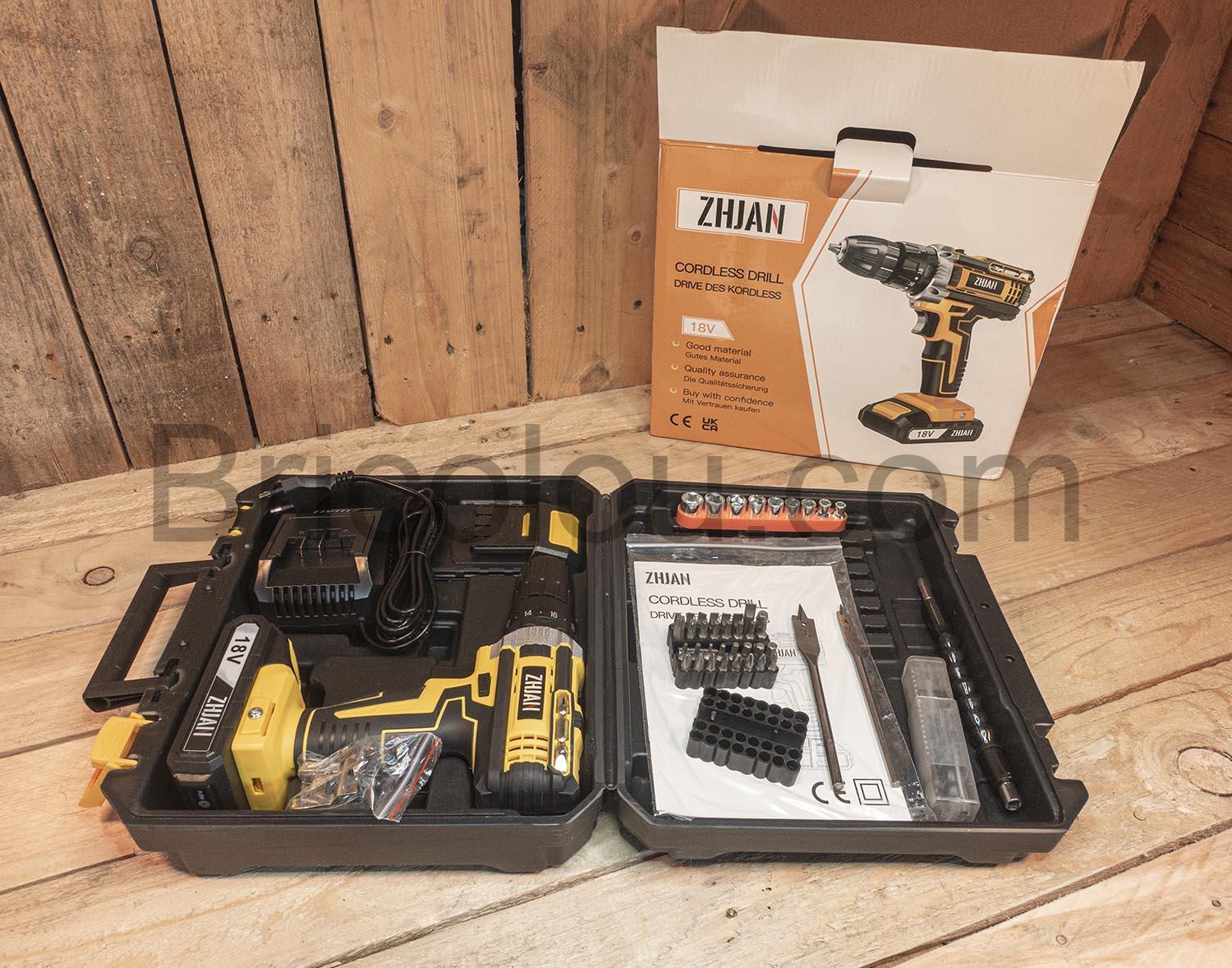 5805T ZHJAN 18V Visseuse sans Fil Perceuse Electrique percussion LED 21V 5805T ZHJAN 18V Visseuse sans Fil Perceuse Electrique percussion LED 21V