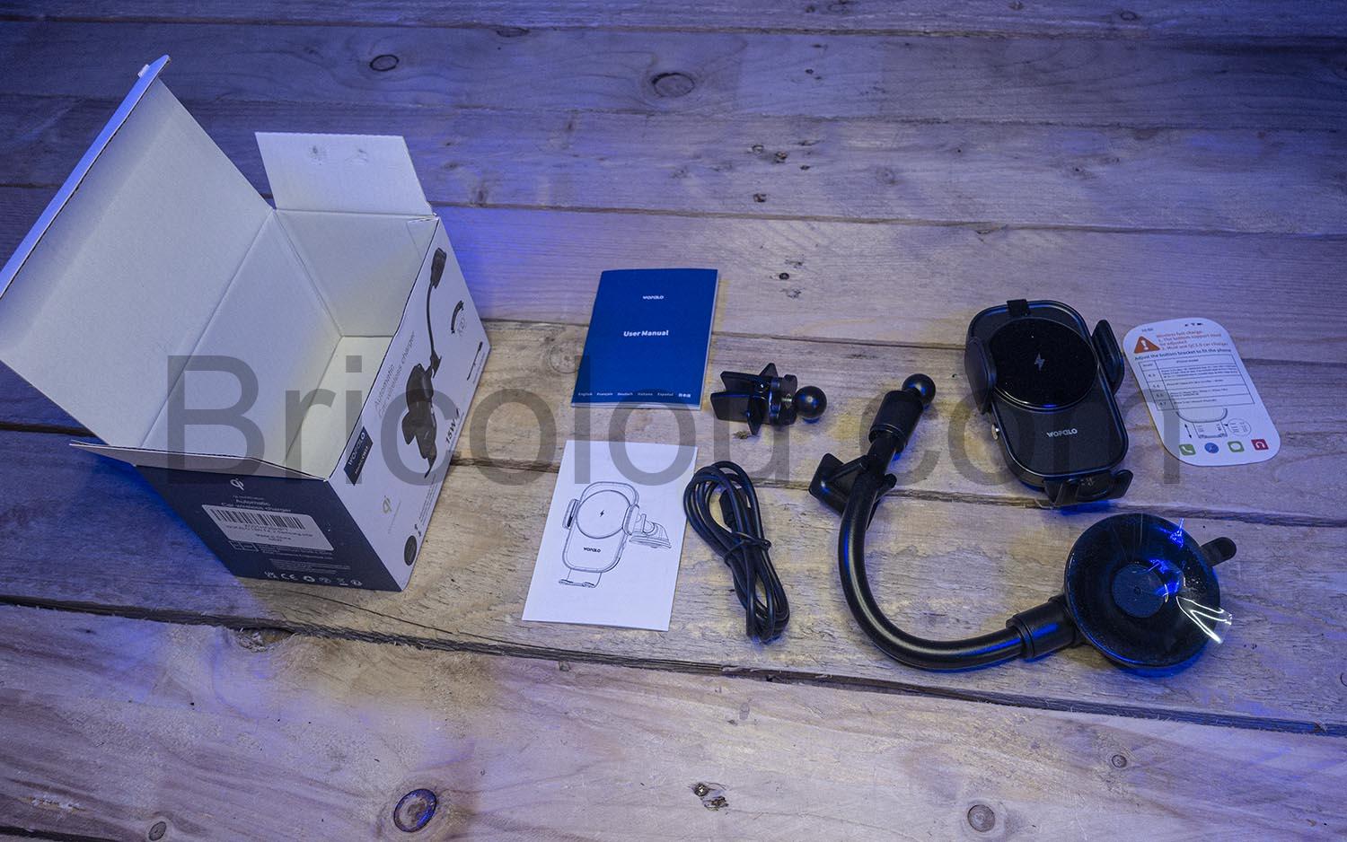 WOFALO 15W Support Telephone Smartphone Monospace Chargeur sans Fil Induction WOFALO 15W Support Téléphone Smartphone Monospace Chargeur sans Fil Induction