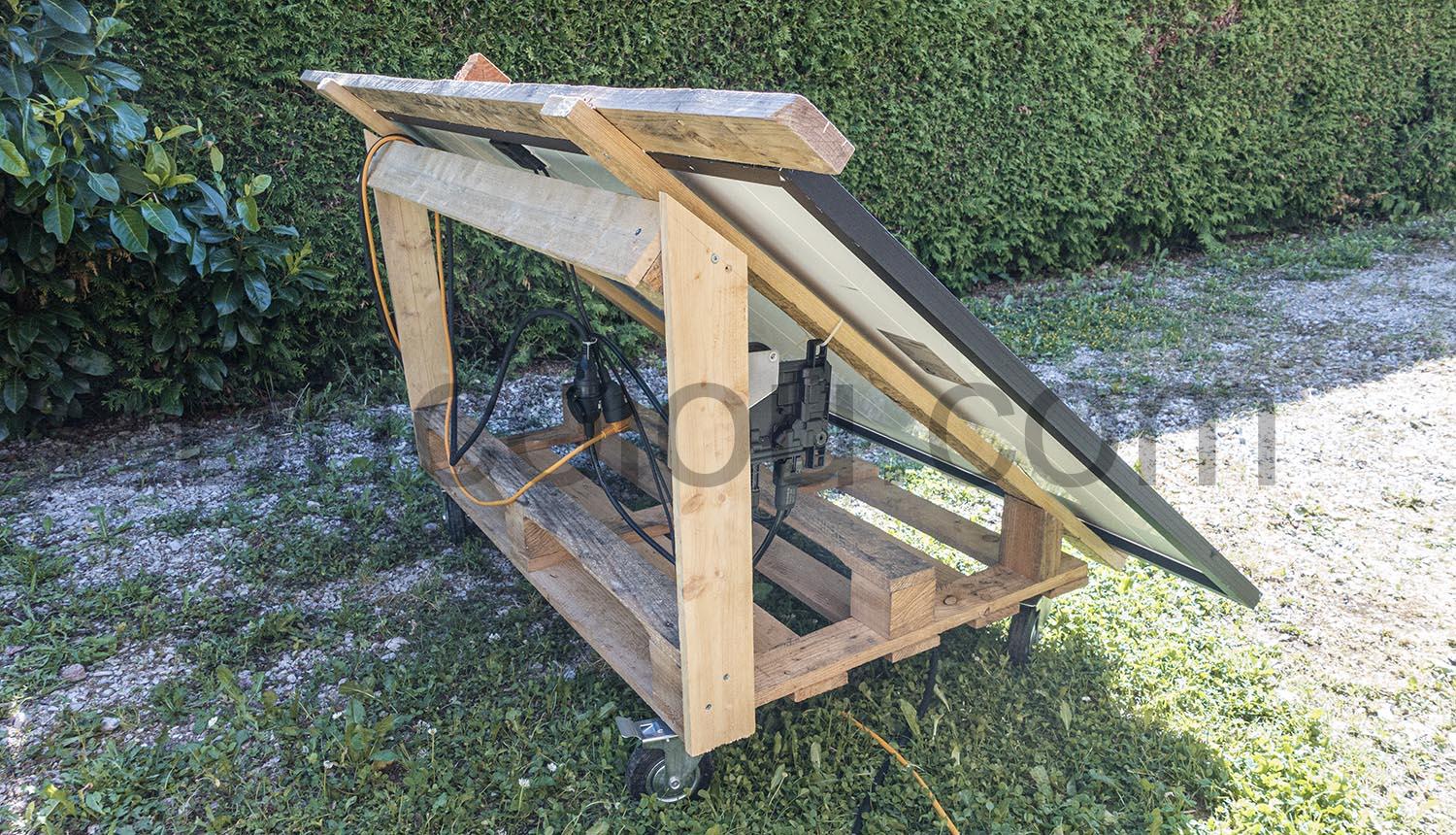 Support palette panneaux solaire en Autoconsommation bricolage Support palette panneaux solaire en Autoconsommation