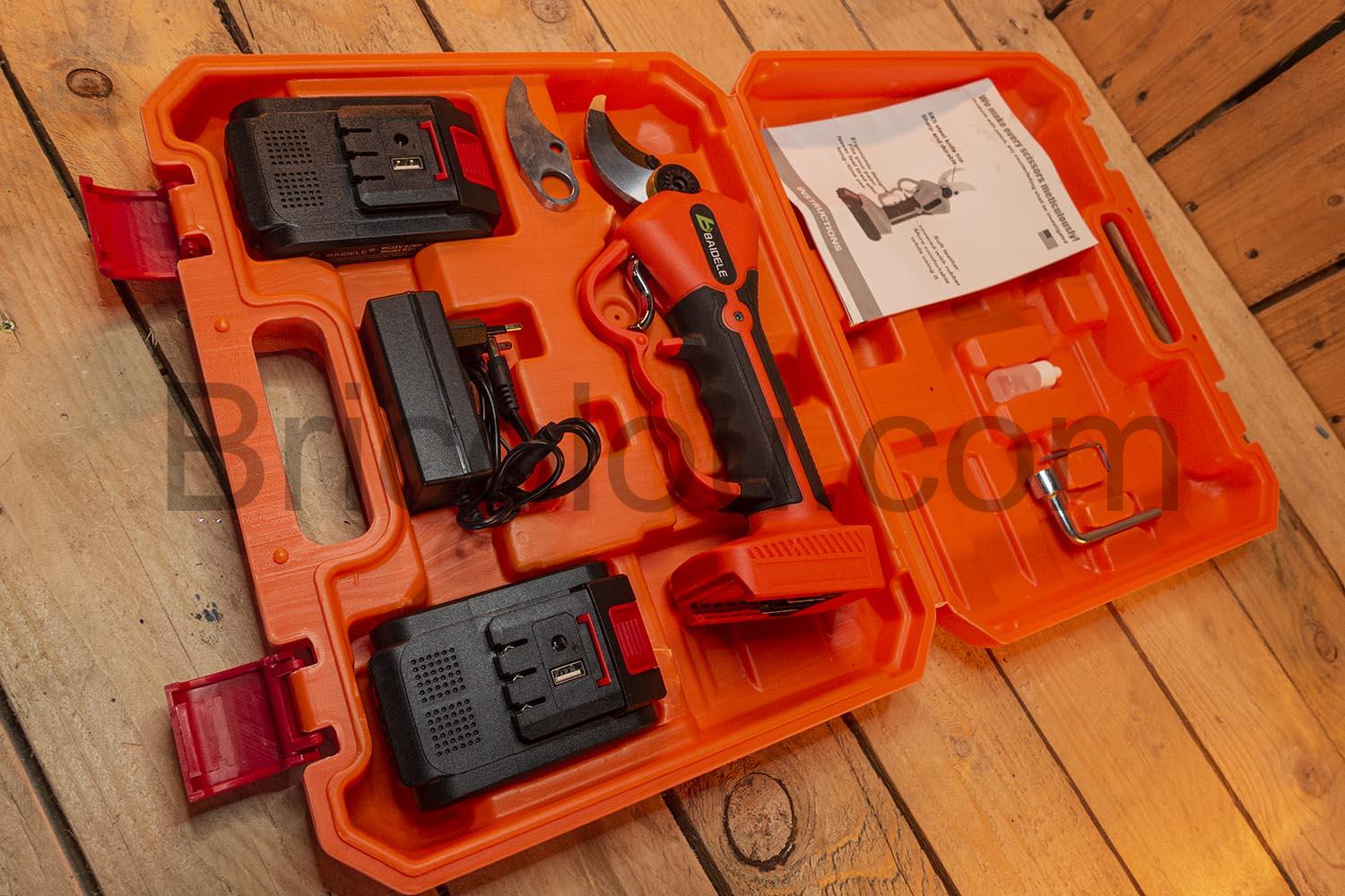 BAIDELE Secateur Electrique Elagueur Batterie Rechargeable 830B BAIDELE Sécateur Électrique Élagueur Batterie Rechargeable 830B