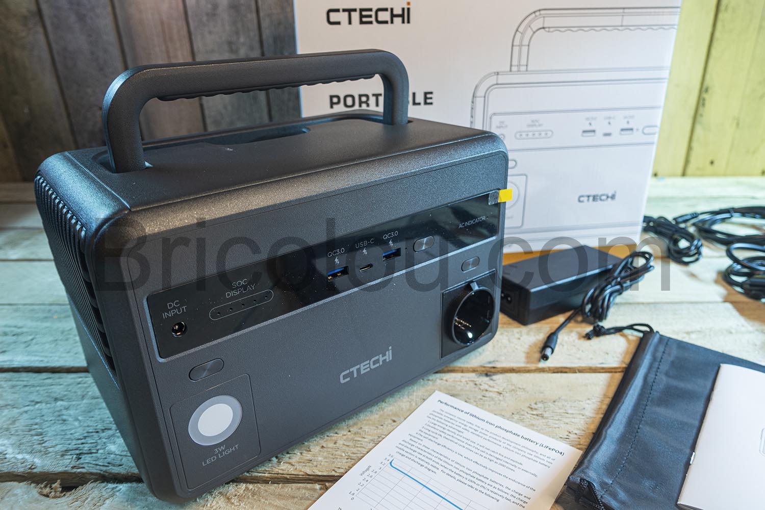 CTECHi Générateur Solaire Portable 240Wh, Générateur d'énergie Batterie  LiFePO4, Alimentation avec Technologie AC-DC-USB-PD 60W 97 - Cdiscount Auto