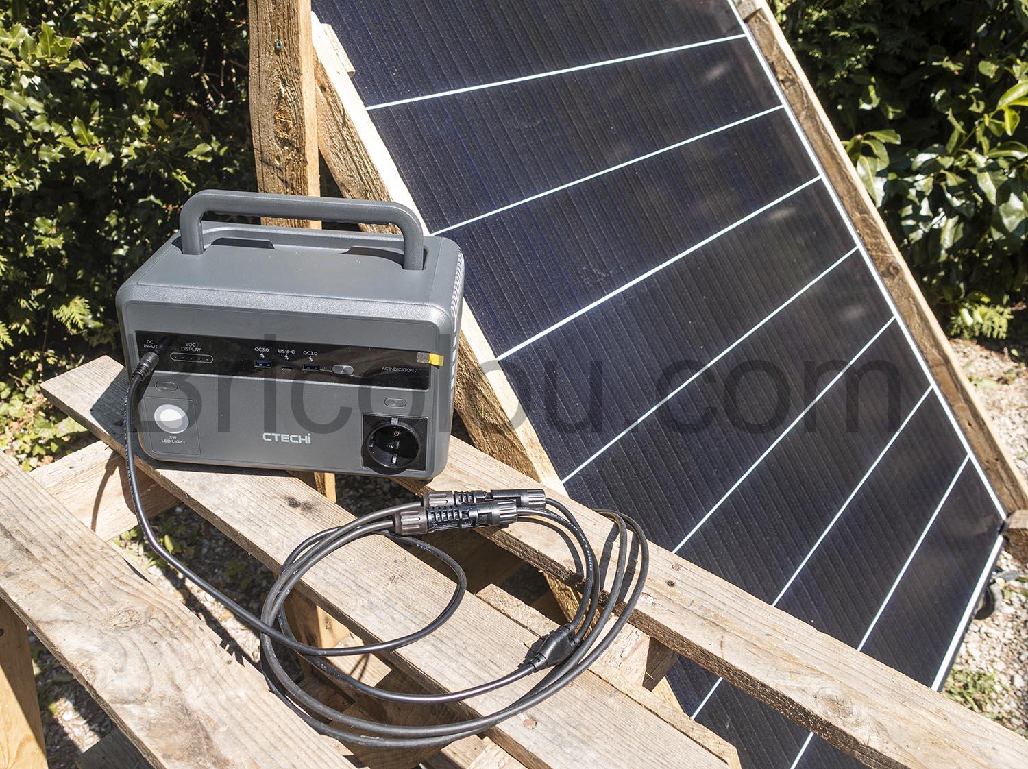 CTECHi Powerstation portable 299 Wh, générateurs solaires 300 W avec  batterie LiFePO4, 230 V CA/CC/USB C/QC3.0, générateur d'énergie mobile pour  l'extérieur, les déplacements et le camping : : Jardin