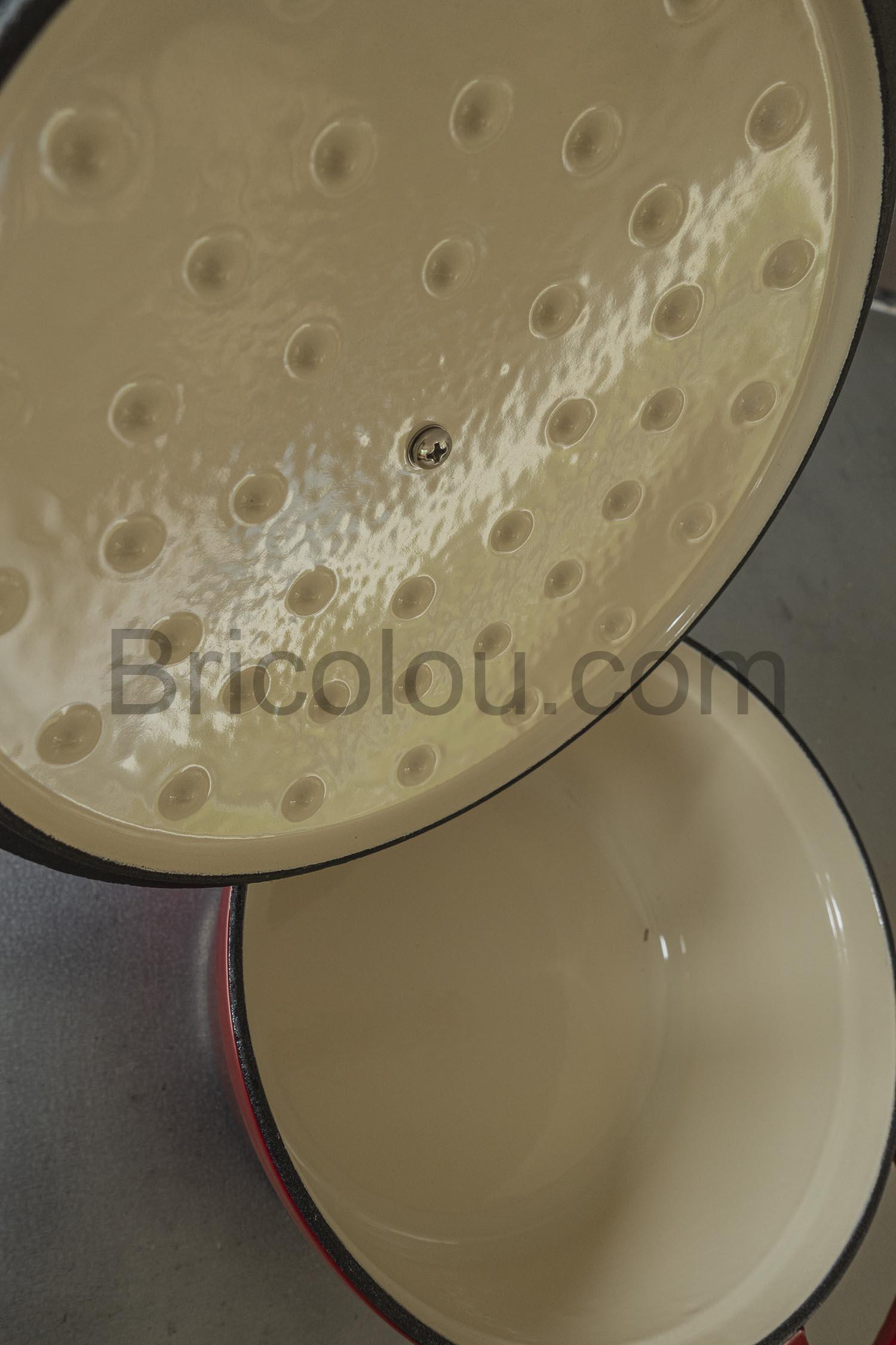 vancasso Cocotte en Fonte Marmite Ronde Emaillee Rouge Casserole Couvercle Oven vancasso Cocotte en Fonte Marmite Ronde Émaillée Rouge Casserole Couvercle Oven