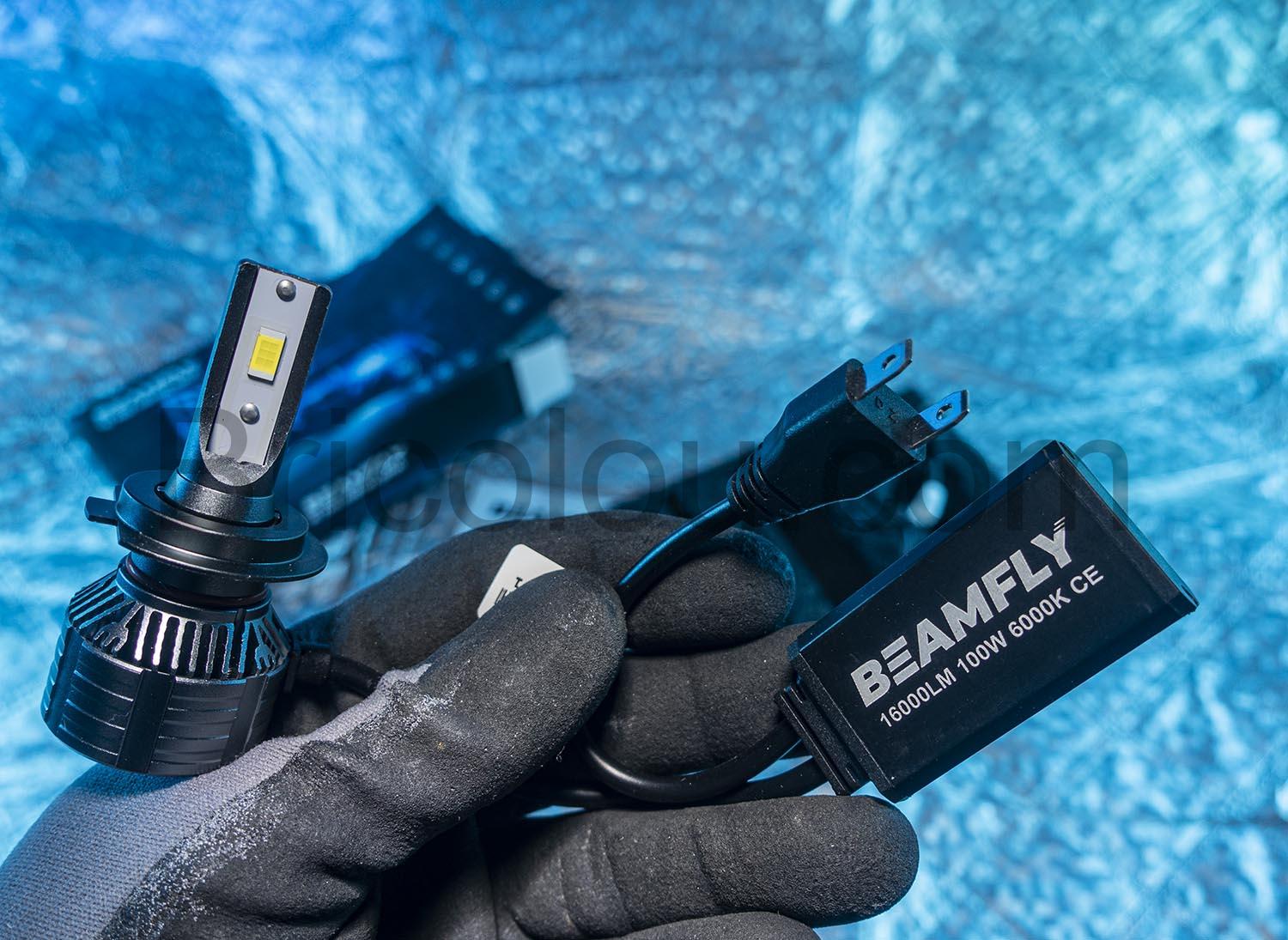 Ampoule H7 LED bi face BEAMFLY pour Phares 100W 6000K Blanc Ampoule H7 LED bi face BEAMFLY pour Phares 100W 6000K Blanc