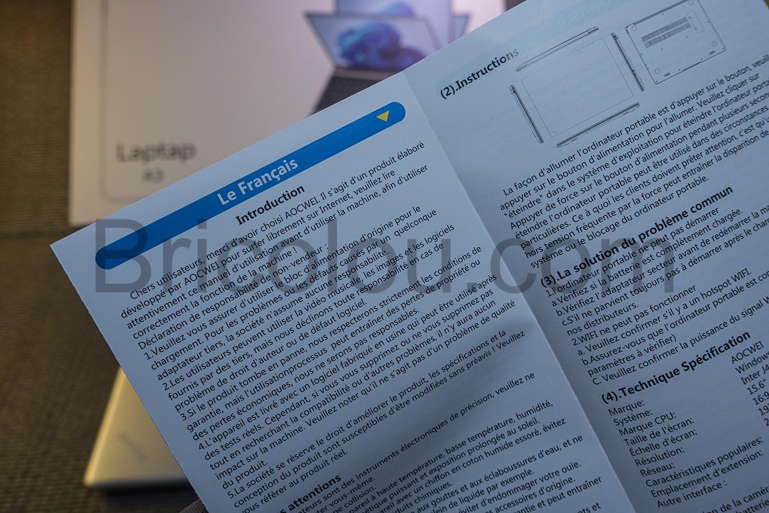 Aocwei Ordinateur Portable 128Go SSD 15.6 Intel Celeron 6Go RAM Windows documentation Aocwei Ordinateur Portable 128Go SSD 15.6 Intel Celeron 6Go RAM Windows documentation