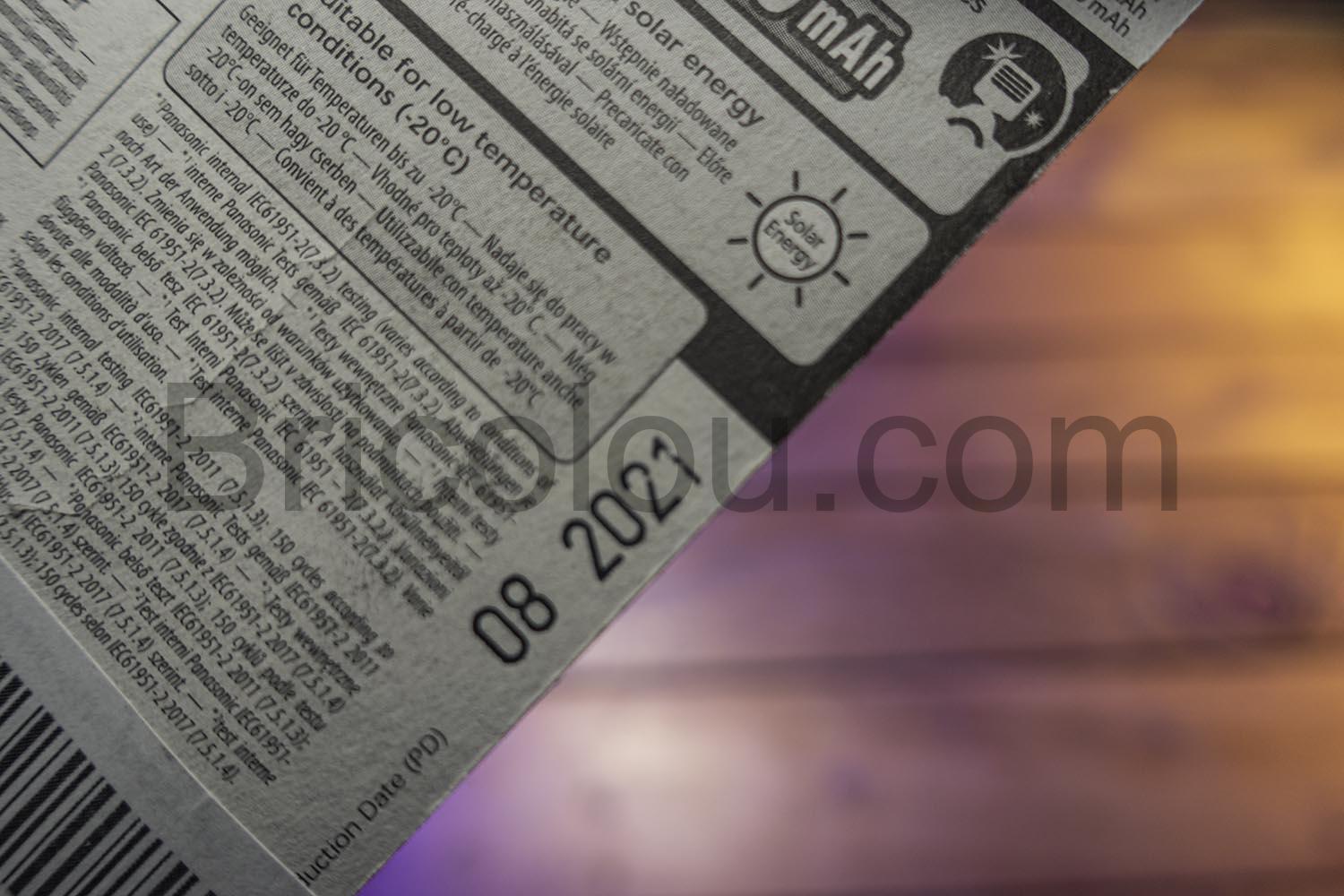 Eneloop AAA Micro batterie rechargeable blister plastique date Eneloop AAA Micro batterie rechargeable blister plastique date