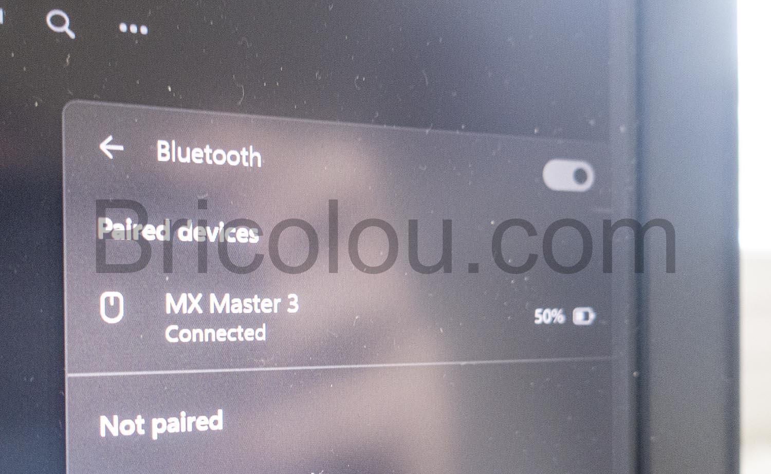 Logitech MX Master 3 Advanced Souris sans fil Bluetooth paired Logitech MX Master 3 Advanced Souris sans fil Bluetooth paired