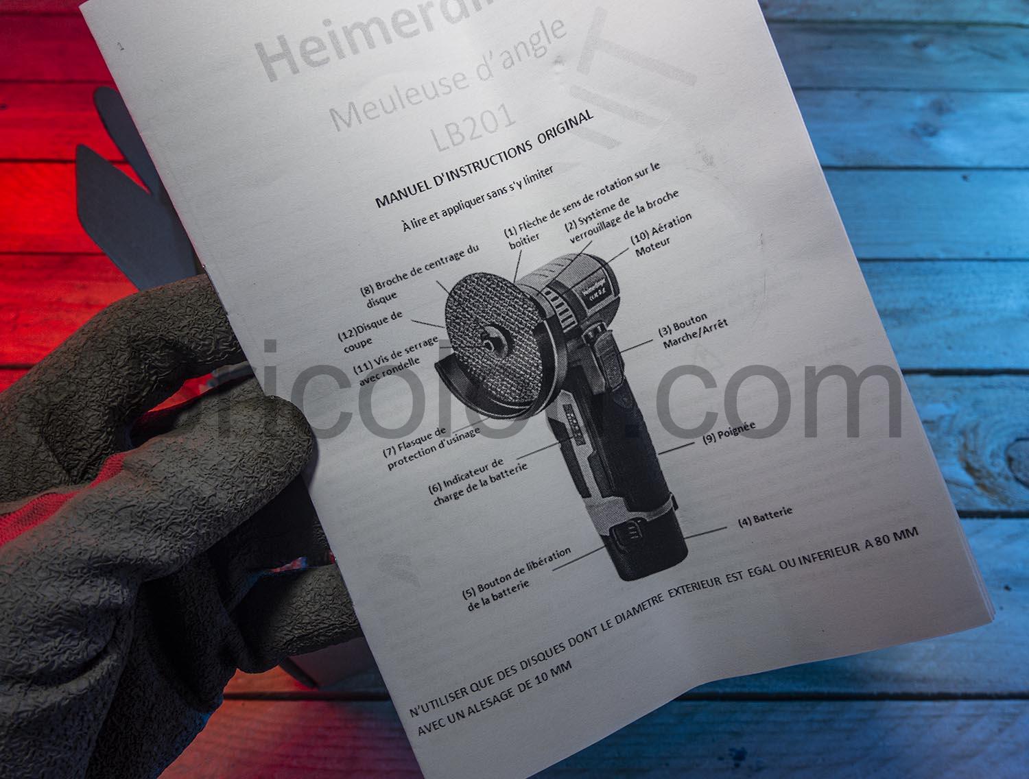 Mini Meuleuse dangle sans fil 12V documentationHeimerdinger Mini Meuleuse d'angle sans fil 12V documentationHeimerdinger