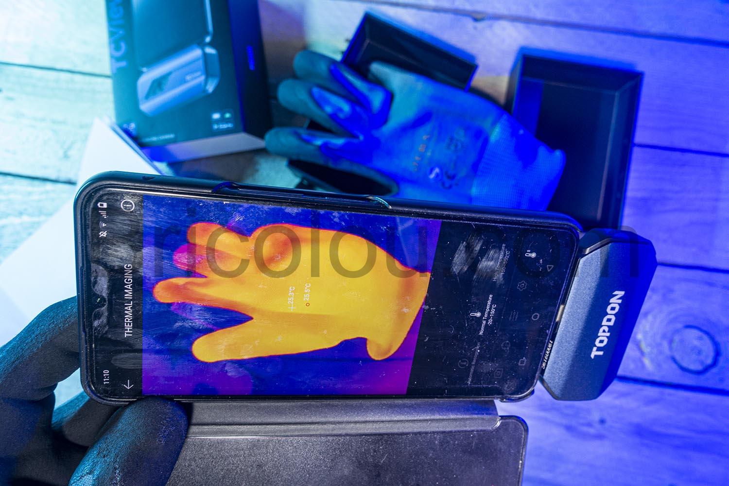 TOPDON TC001 Camera Thermique USB C Imageur chaleur gant TOPDON TC001 Caméra Thermique USB C Imageur chaleur gant