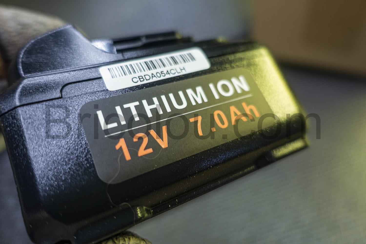 Battery lithium compatible Dewalt LabTEC DCB127 12 V 7 Ah cote Battery lithium compatible Dewalt LabTEC DCB127 12 V 7 Ah coté