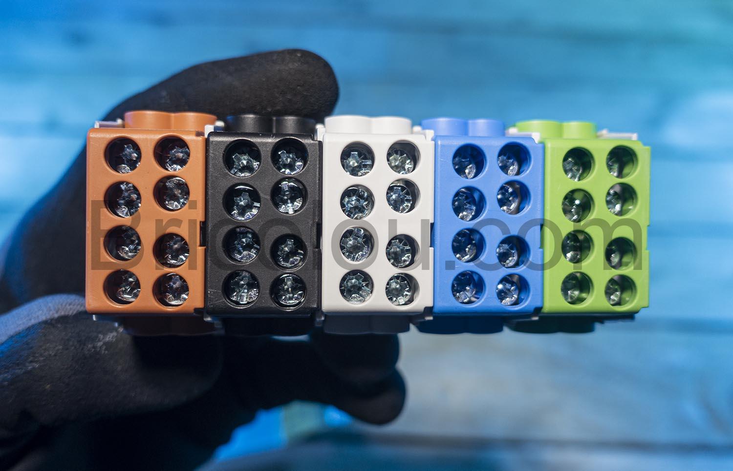 Borne derivation domino broches rail DIN 25mm Pollmann dessus Borne dérivation domino broches rail DIN 25mm Pollmann dessus