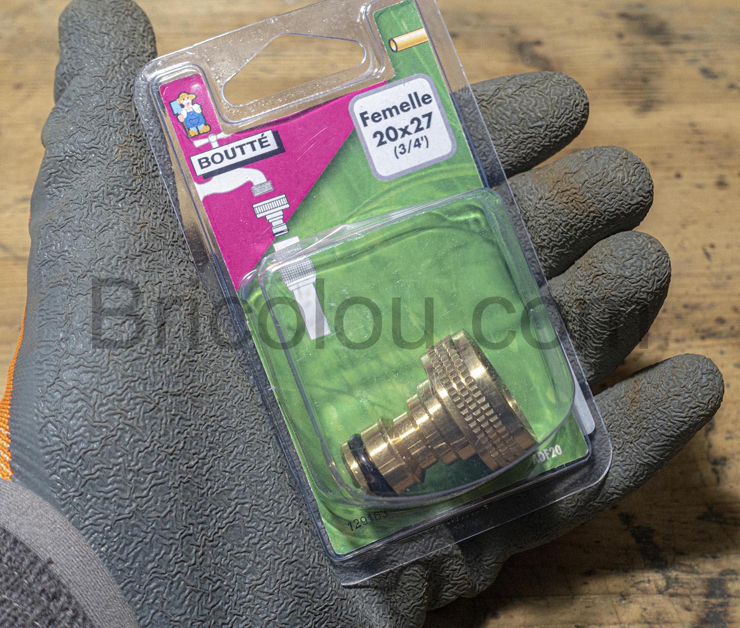 Boutte Raccord rapide arrosage laiton pour tuyau et robinet 34 F20 27 boite 1 Boutté Raccord rapide arrosage laiton pour tuyau et robinet 34 (F20-27) boite